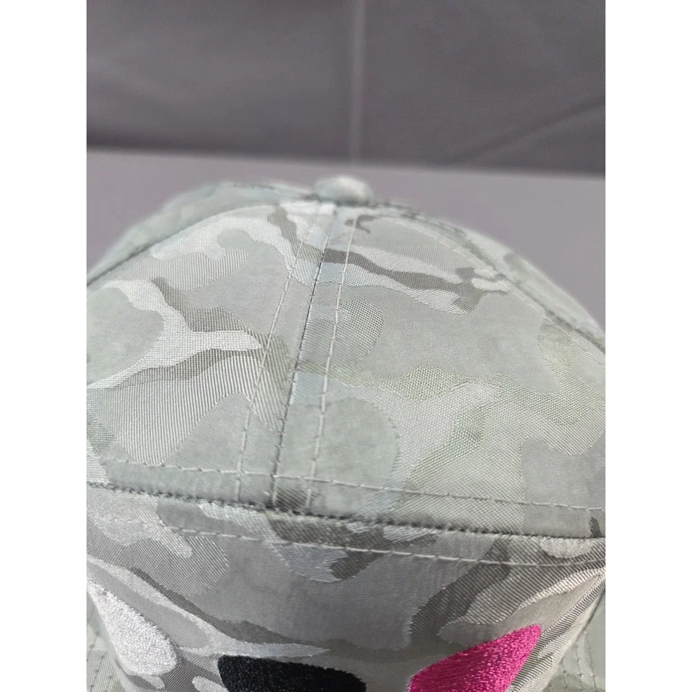 No Bogeeys Hat Gray White Camo Golf Snapback Vented Cap Reflective Sheen
